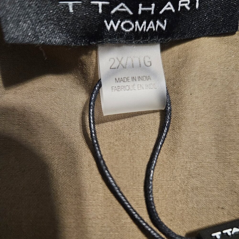T Tahari Women's Dress Olive Size 2XL - Picture 9 of 12
